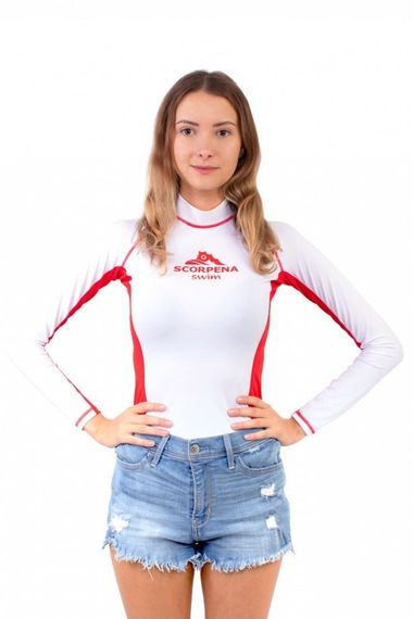 Гидрофутболка женская лайкровая Scorpena Swim белая