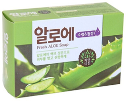 Мыло Mukunghwa Fresh Aloe, для всех типов кожи, с экстрактом алоэ, 100г