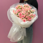 Букет из кустовых нежно-розовых роз #39