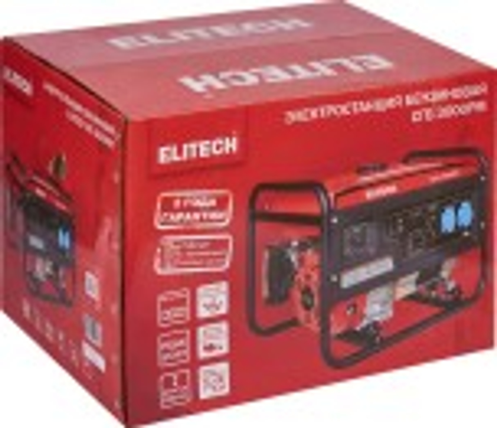 Генератор бензиновый ELITECH БИГ 3800РМ инверторный 204587