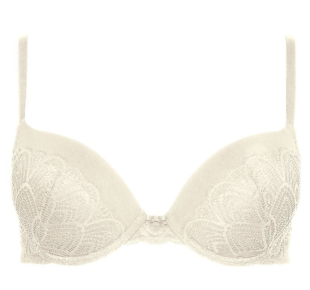 Кружевной бюстгальтер на косточках Grace (Размер: 36DD) (Цвет: пудровый)