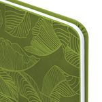 Еженедельник датированный 2025 МАЛЫЙ ФОРМАТ 95х155 мм А6, BRAUBERG "Foliage", под кожу, зеленый, 115988