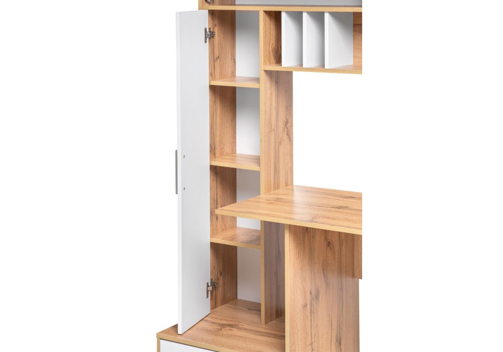 Письменный стол Лайт 03.243 150х57х180 дуб золотой (craft) / белый премиум