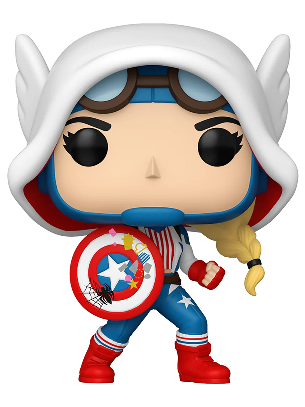 Фигурка Funko POP! Marvel Bobble Spider-Gwen Gwenverse Cap-Gwen (1486) 83724