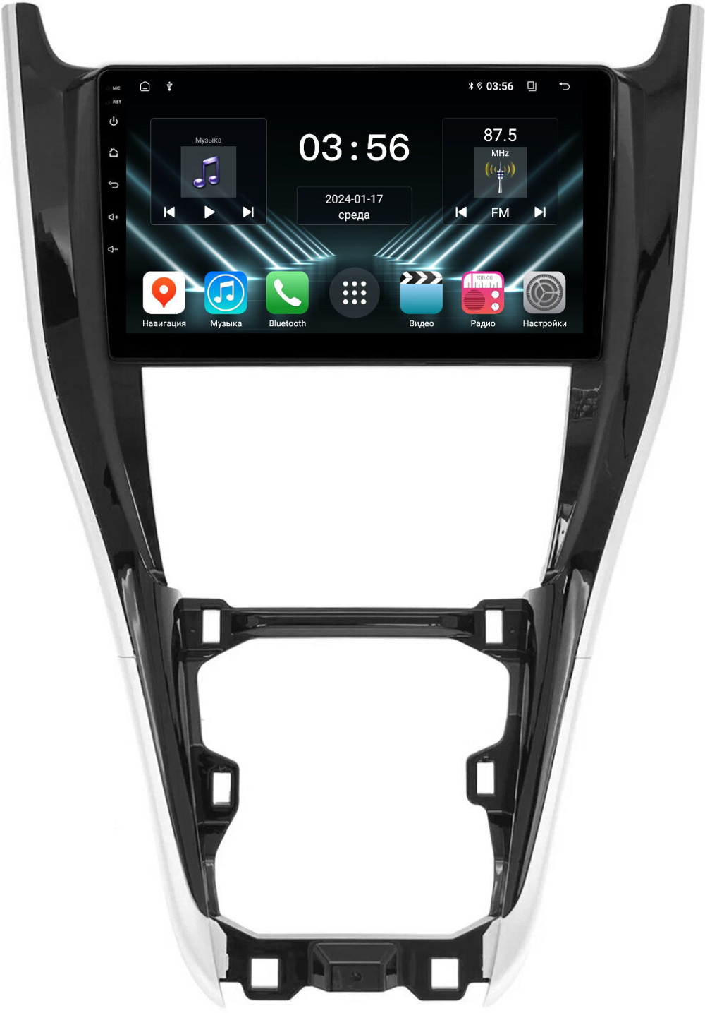 Магнитола для Toyota Harrier 3 XU60 2013-2017 (большая рамка) - FarCar DX10-9534F1 монитор 10" IPS на Android 13, 4+64Гб, CarPlay