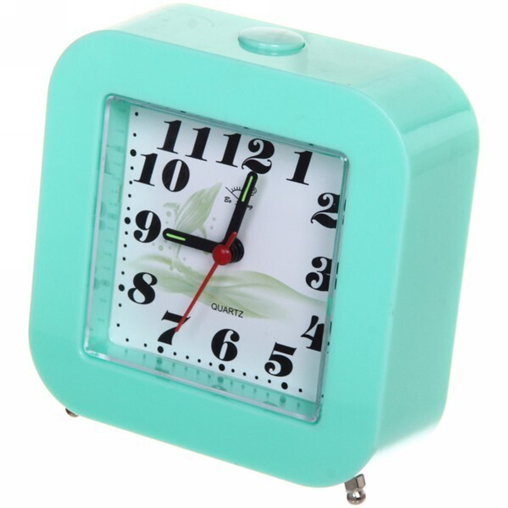 Будильник «Ария» квадрат бирюзовый 11*11*4см GH2666