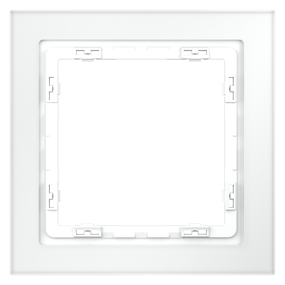 Рамка стеклянная VOLTUM S70 на 1 пост, (белый,матовый,стекло)