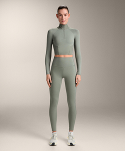 Oysho Лонгслив Comfortlux Rib, серый хаки