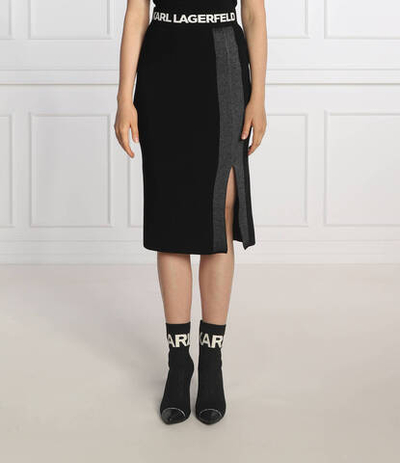 юбка Karl Lagerfeld - черный(221W1325)