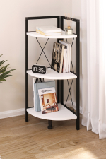 Угловой стеллаж 90х35 - белая