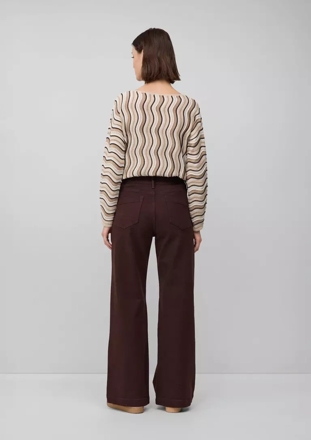 Легкий свитер тонкой вязки Relaxed Fit с рисунком волнистой текстуры Black Label