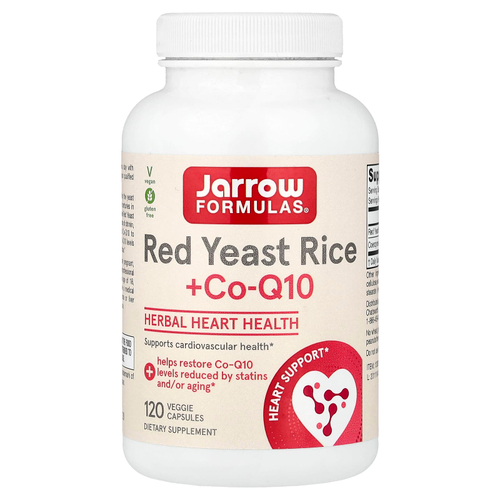 Jarrow Formulas, красный ферментированный рис и коэнзим Q10, 120 растительных капсул