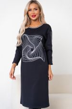 Платье в стиле Спорт-шик (синий)-46р-р Р11-1228/2 Nikol