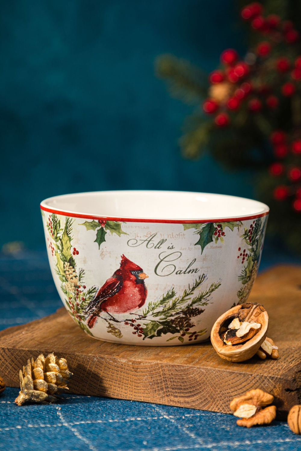 Салатник порционный 13см Certified International Corp Тихая ночь Птичка