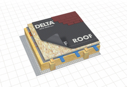 DELTA®-ROOF гидроизоляционная подложка под битумную плитку, Sd=90м, 220г/м2, 1,5м*50м