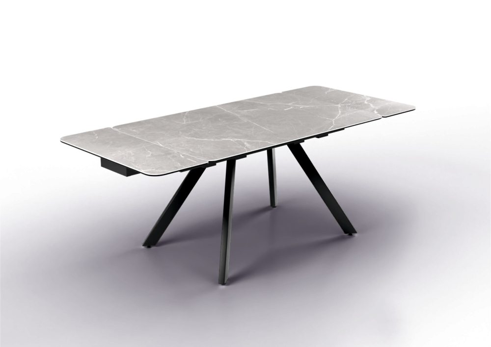 Стол Аврора Леон NEW, Керамогранит, Черный/Bayona grey