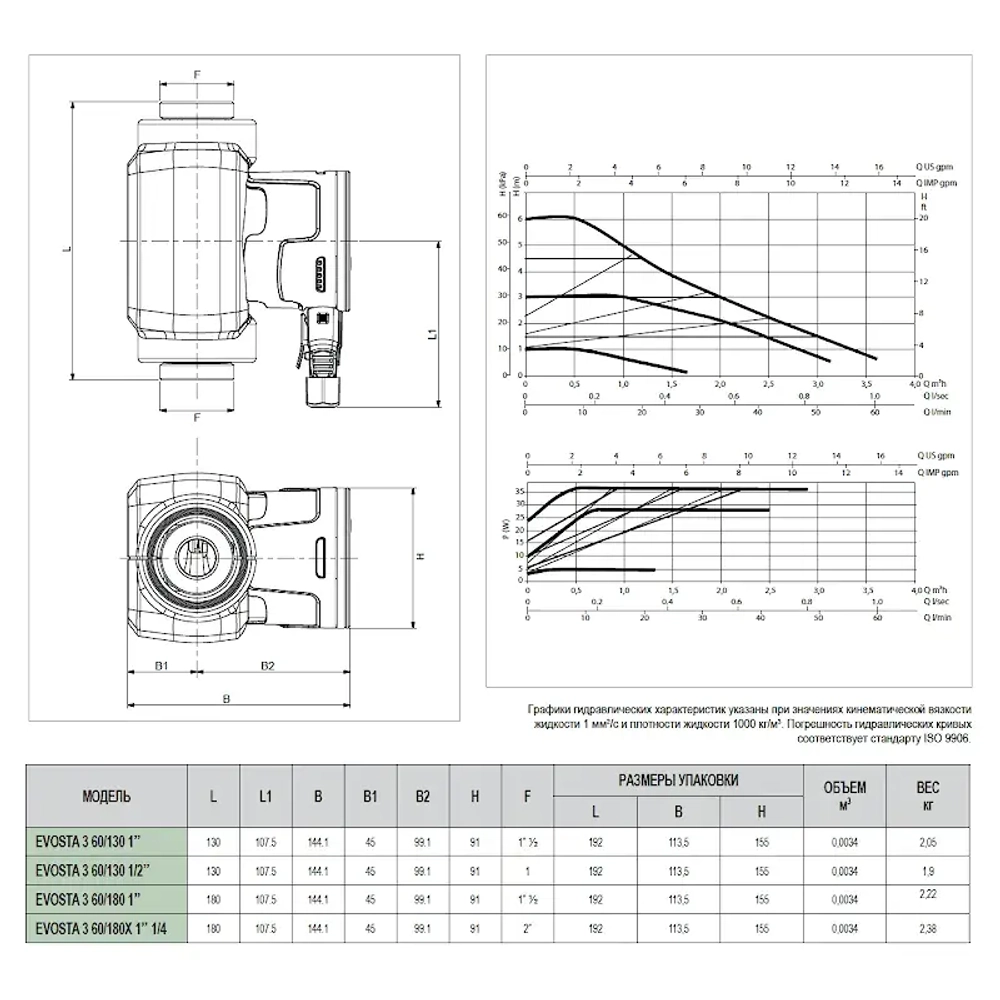 Насос циркуляционный бытовой DAB Evosta 3 60/130, 60186052