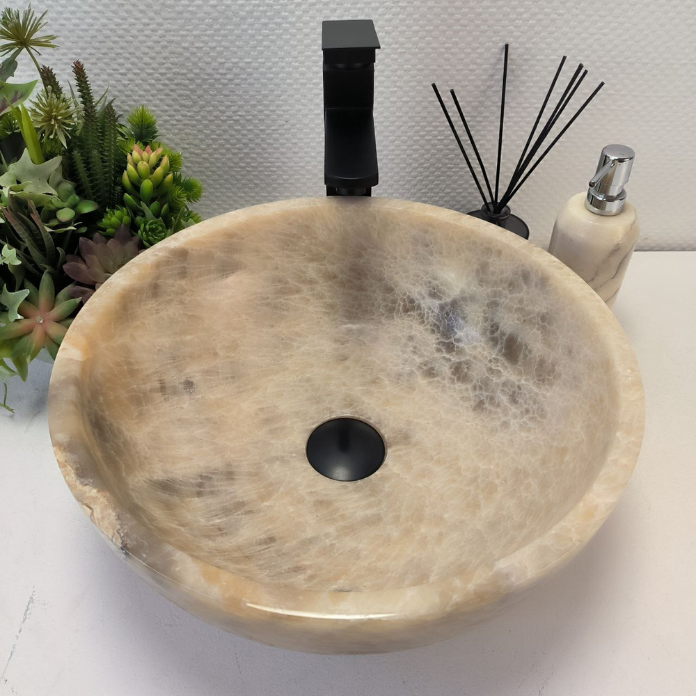 Раковина из оникса Bowl Grey TinLip BO-63051 40*40*15 44