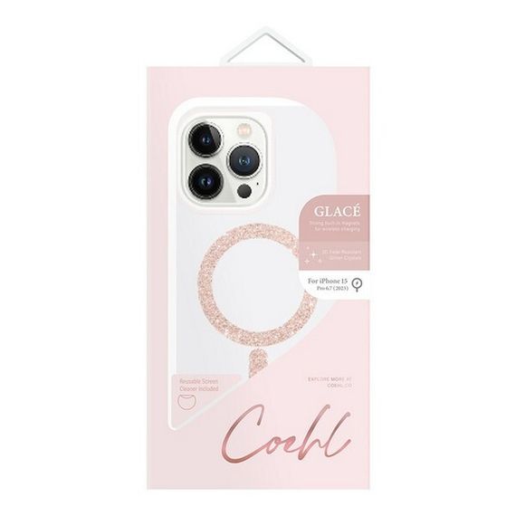 Чехол Uniq COEHL Glace MagSafe для iPhone 15 Pro Max Rose Gold (IP6.7P(2023)-GLCMRGLD)