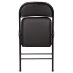 Стул складной для дома и офиса BRABIX "Golf Plus CF-003 Комфорт", черный каркас, кожзам черный, 531566