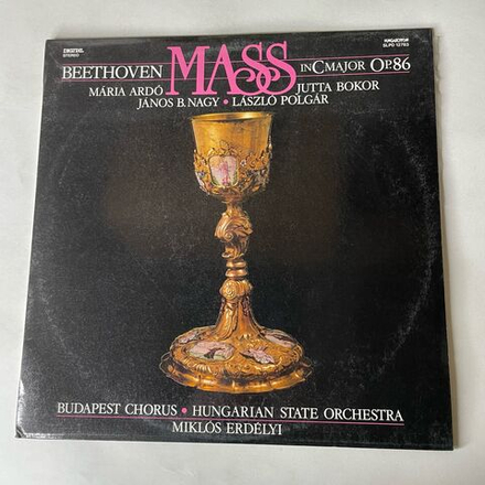 Винтажная виниловая пластинка LP Beethoven Бетховен, Месса До Мажор Mass In C Major Op.86 (Венгрия 1986)