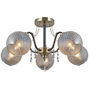 Люстра потолочная ILLUMICO E14 IL0432-5CSQ-29 AB BK