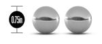 Серебристые вагинальные шарики Gleam Stainless Steel Kegel Balls