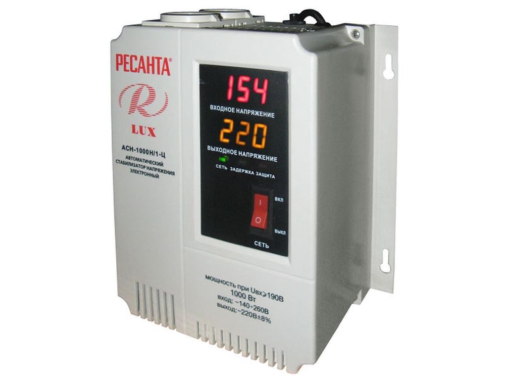 Стабилизатор напряжения Ресанта АСН-1000Н/1-Ц Lux