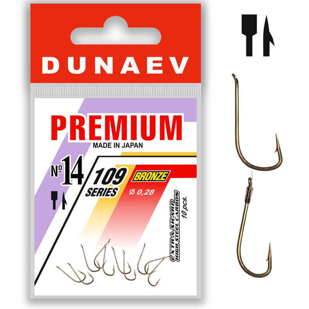 Крючок Dunaev Premium 109 #14 (упак. 10 шт)