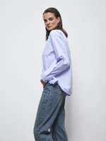 Хлопковая рубашка c кнопками на воротнике