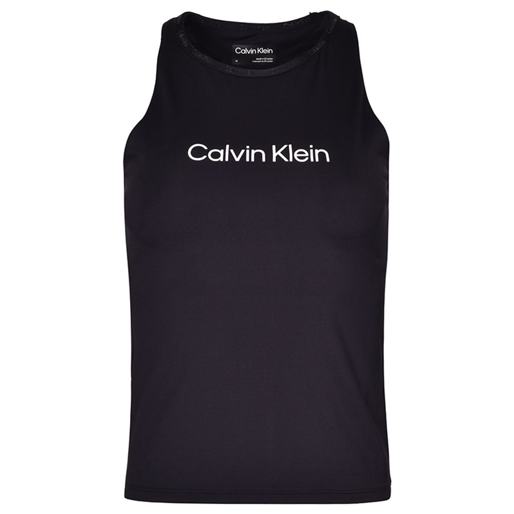 Женский топ теннисный Calvin Klein WO - Tank Top W/Shelf Bra - black beauty