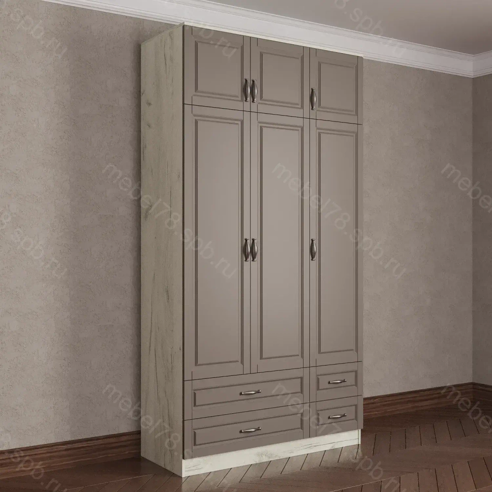 Шкаф распашной с антресолью 3/6 (мадес)