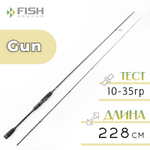 Спиннинг Fish Season Gun, 2 секции, полая вершина (2.28м, 10-35гр)