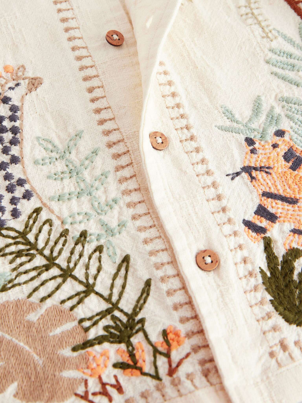 Рубашка с коротким рукавом для мальчика Next E32-652, Молочный