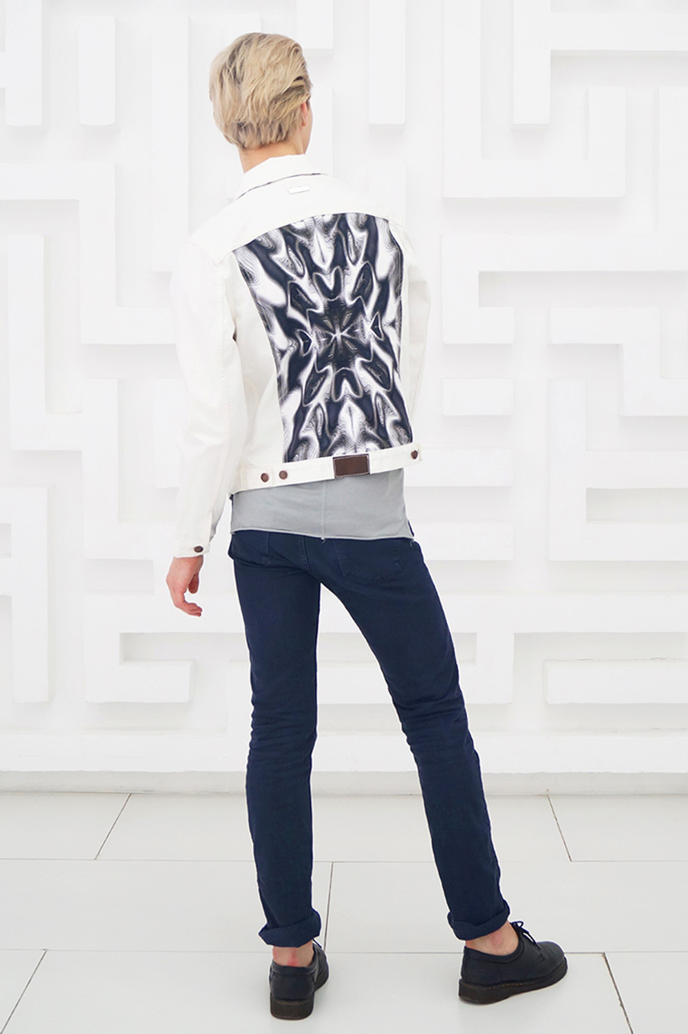 LIGVIANNI Джинсовая куртка Denim Jacket Black-White