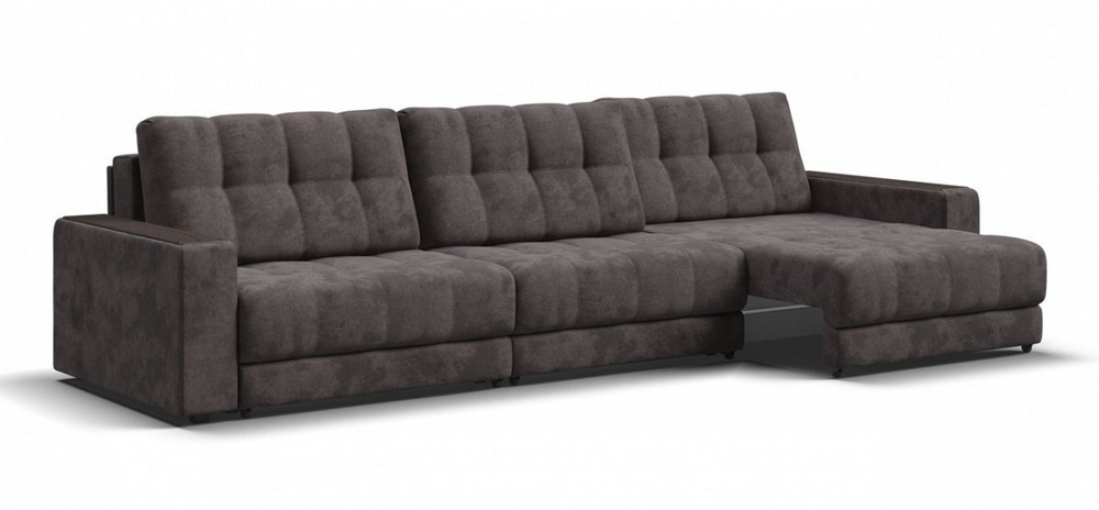 Диван Босс Гранд Велюр Алькантара серый