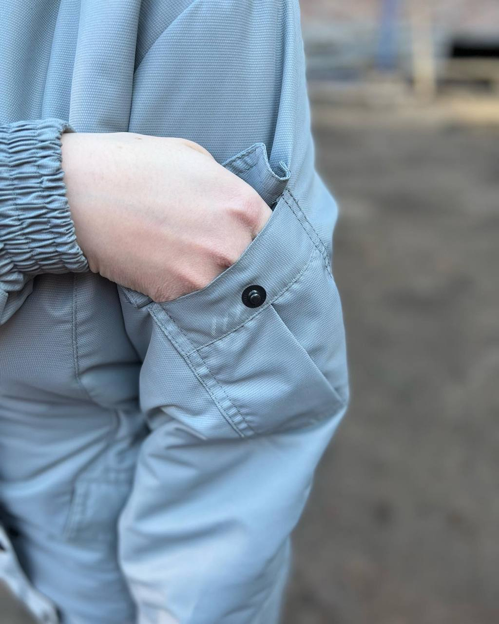 Женская горка Валькирия флис / осень-зима / серо-голубой