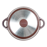 Кастрюля алюминий, антиприг, 4 л, с крыш, Горница, Шоколад, к2633аш