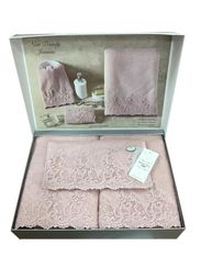 Набор полотенец  NEW TRENDY - НЬЮ ТРЕНДИ 3пр. сухая роза Maison Dor (Турция)