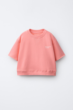 ZARA ФУТБОЛКА ИЗ ФУТЕРА, ОРАНЖЕВЫЙ