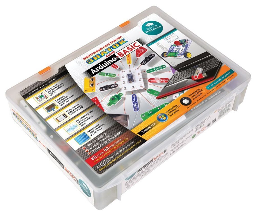 Электронный конструктор Знаток «Arduino BASIC» версия Education в пластиковом контейнере