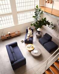 Двухместный модульный диван Neom, 188 см, синий