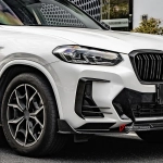 Карбоновая губа переднего бампера для BMW X3 G01 Рестайлинг 2022-2023 / X4 G02 Рестайлинг 2022+ БМВ