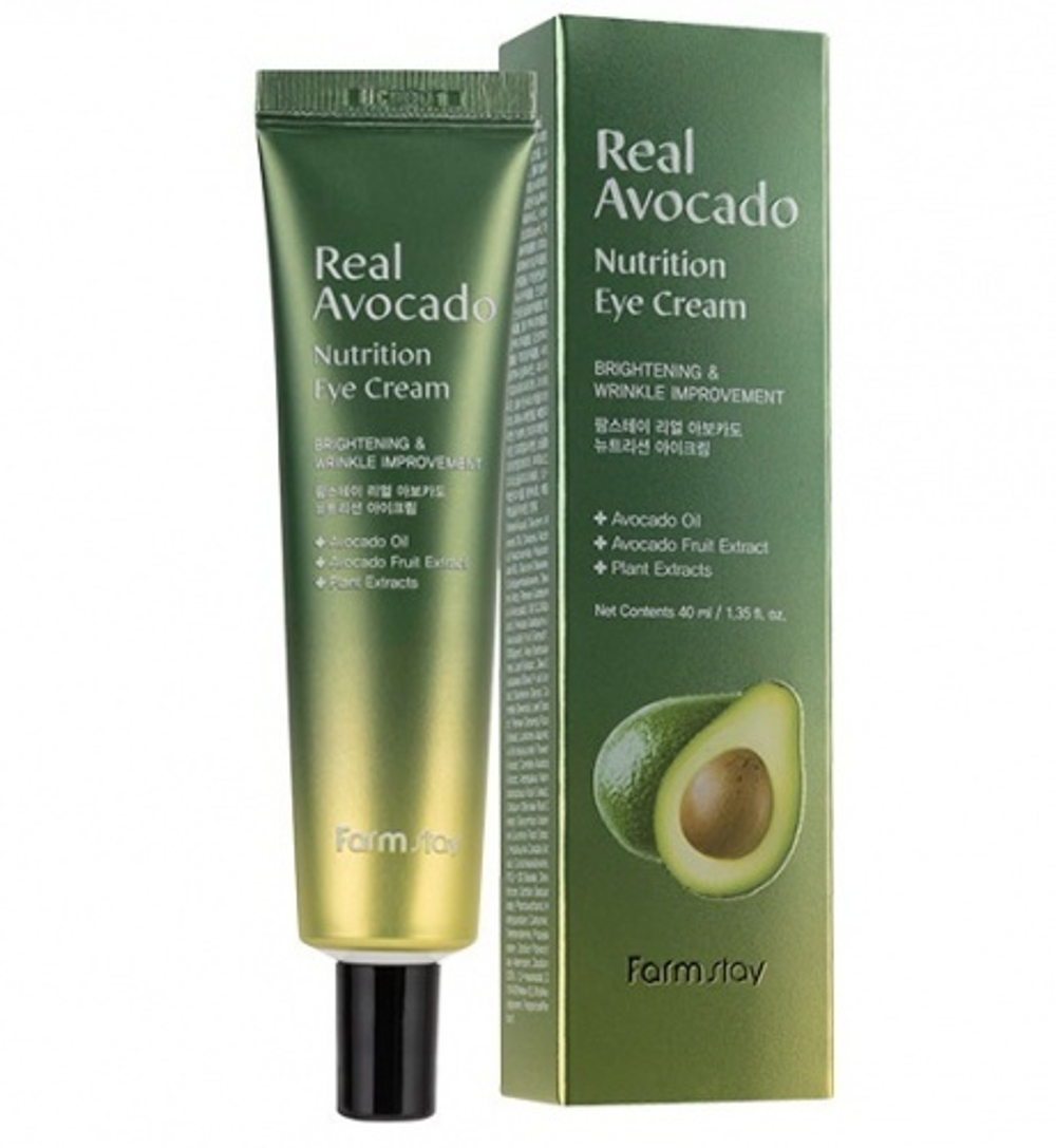 FarmStay Питательный крем для век с маслом авокадо Real Avocado nutrition eye cream Срок 2024.11.16