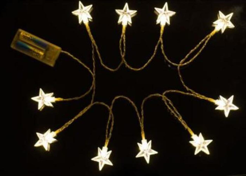 Perfeo гирлянда светодиодная "Звездочка 1" 10 LED. стекло, 1,5м, 2хАА
