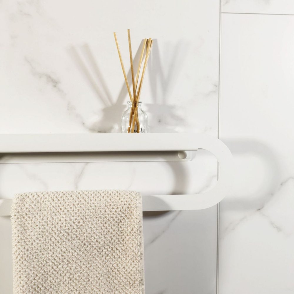 Держатель для полотенец MetaDec Oval 40см белый