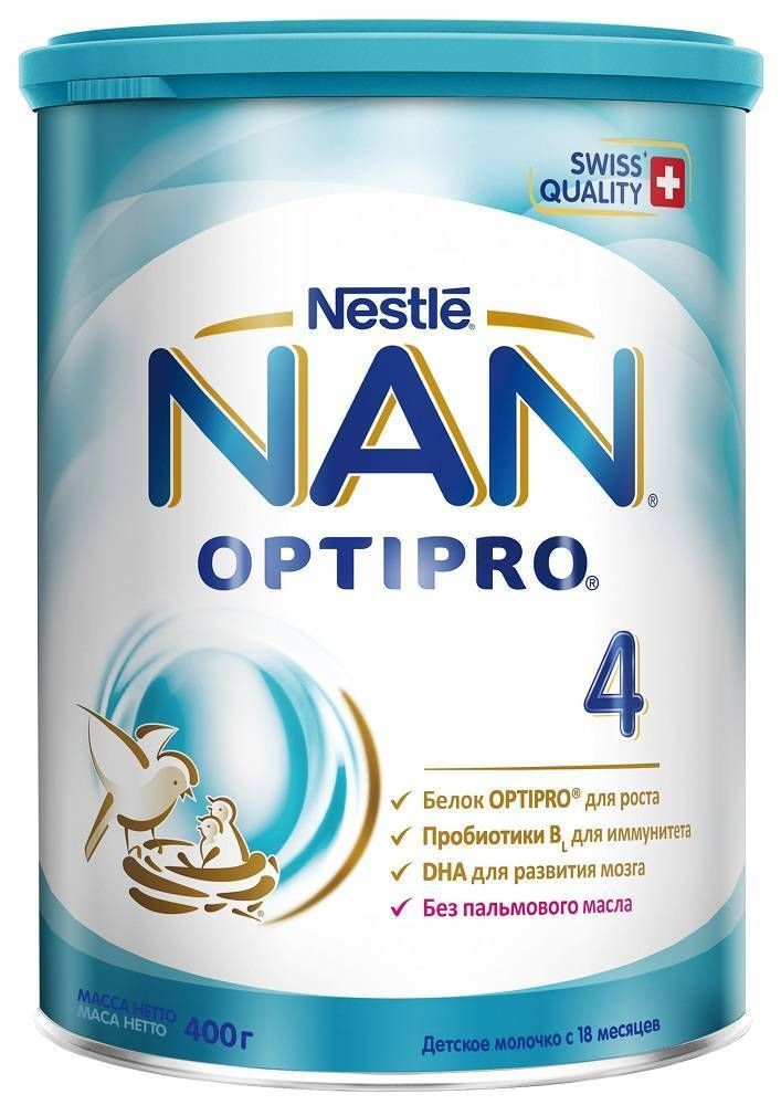 Nan OptiPro 4 Детское Молочко с 18 Месяцев 400г