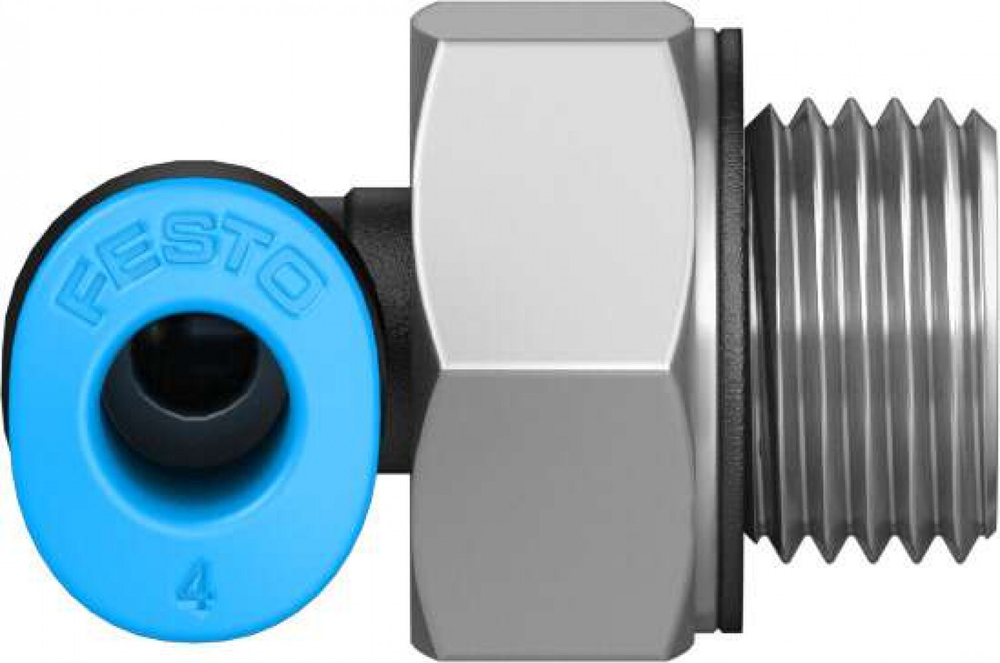 QSML-G1/8-4-100 Угловой штуцер с цанговым зажимом и резьбой