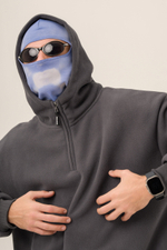 Худи KUL'TURA "HALF ZIP FLEECE 450 GR" Темно-серый