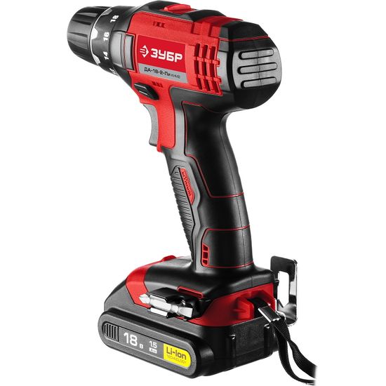 Аккумуляторный шуруповерт "ЗУБР" ДА-18-2-Ли КНМ2